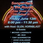 Just Announced – Songwriters Night June 12