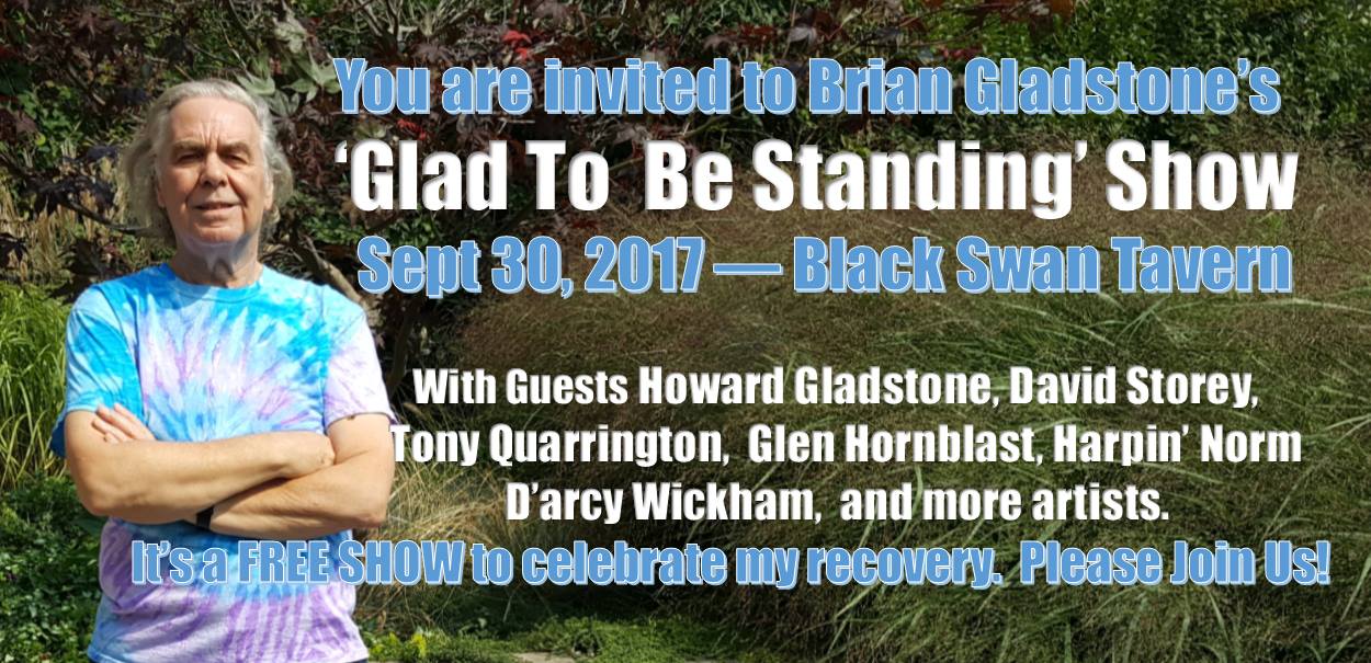 Glad To Be Standing Show Sept 30th